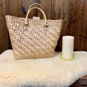 Kate Spade large wicker basket tote